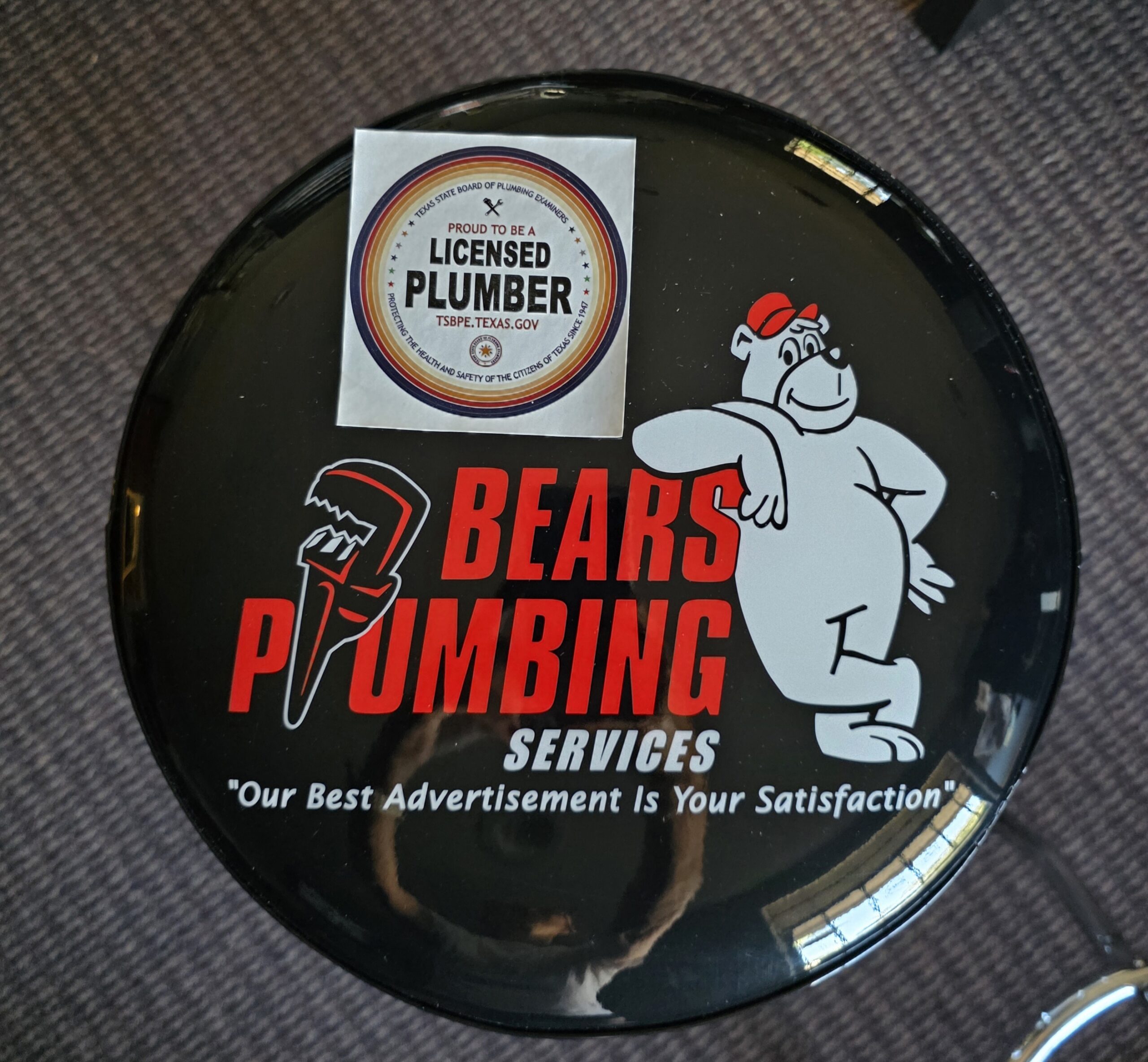 Bear - Proud to be a licensed plumber in the Great state of Texas!